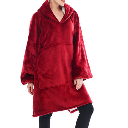 Cozy Fleece Blanket Hoodie for Winter - Oversized Design