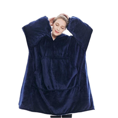 Cozy Fleece Blanket Hoodie for Winter - Oversized Design