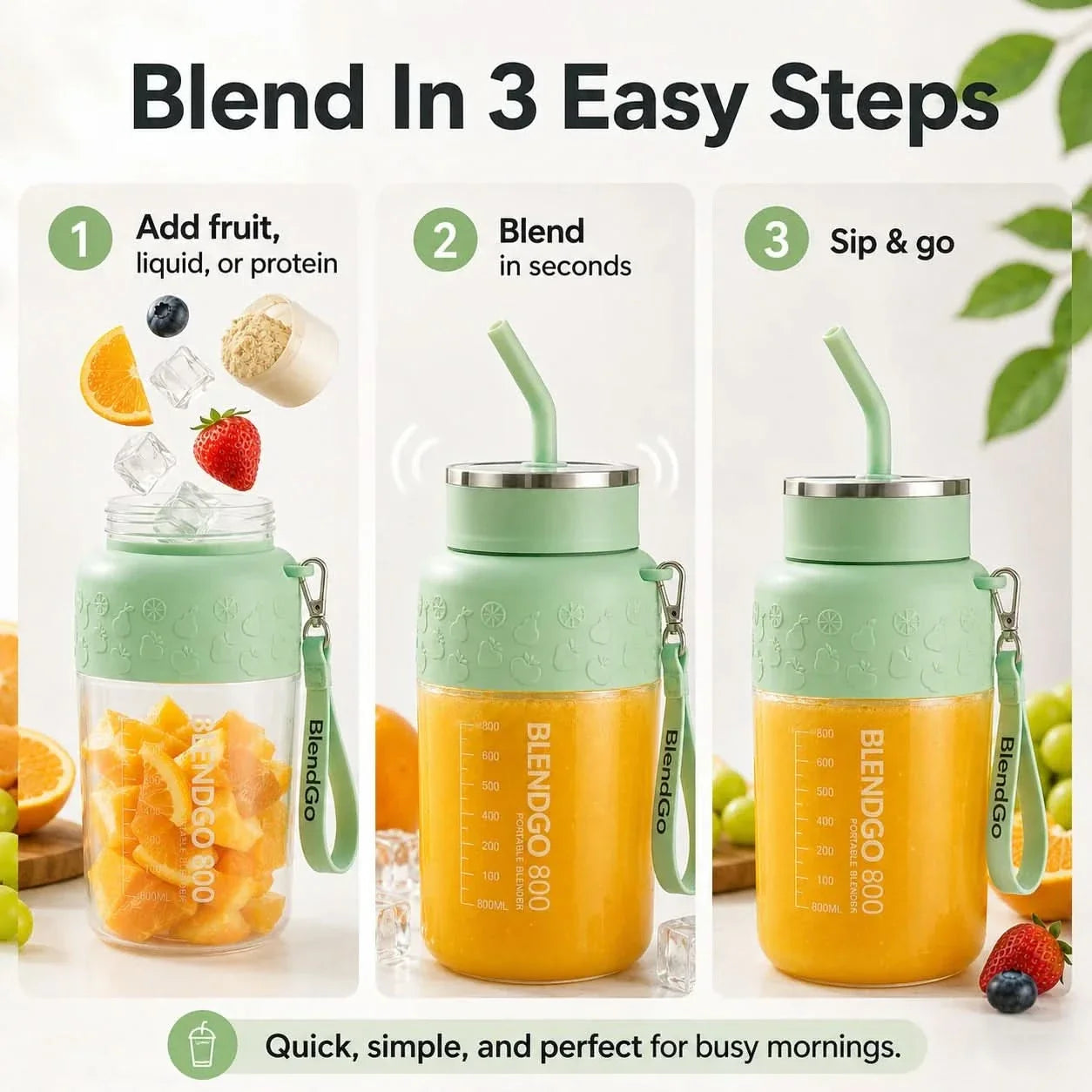 Compact Blender for Smoothies – Portable Design