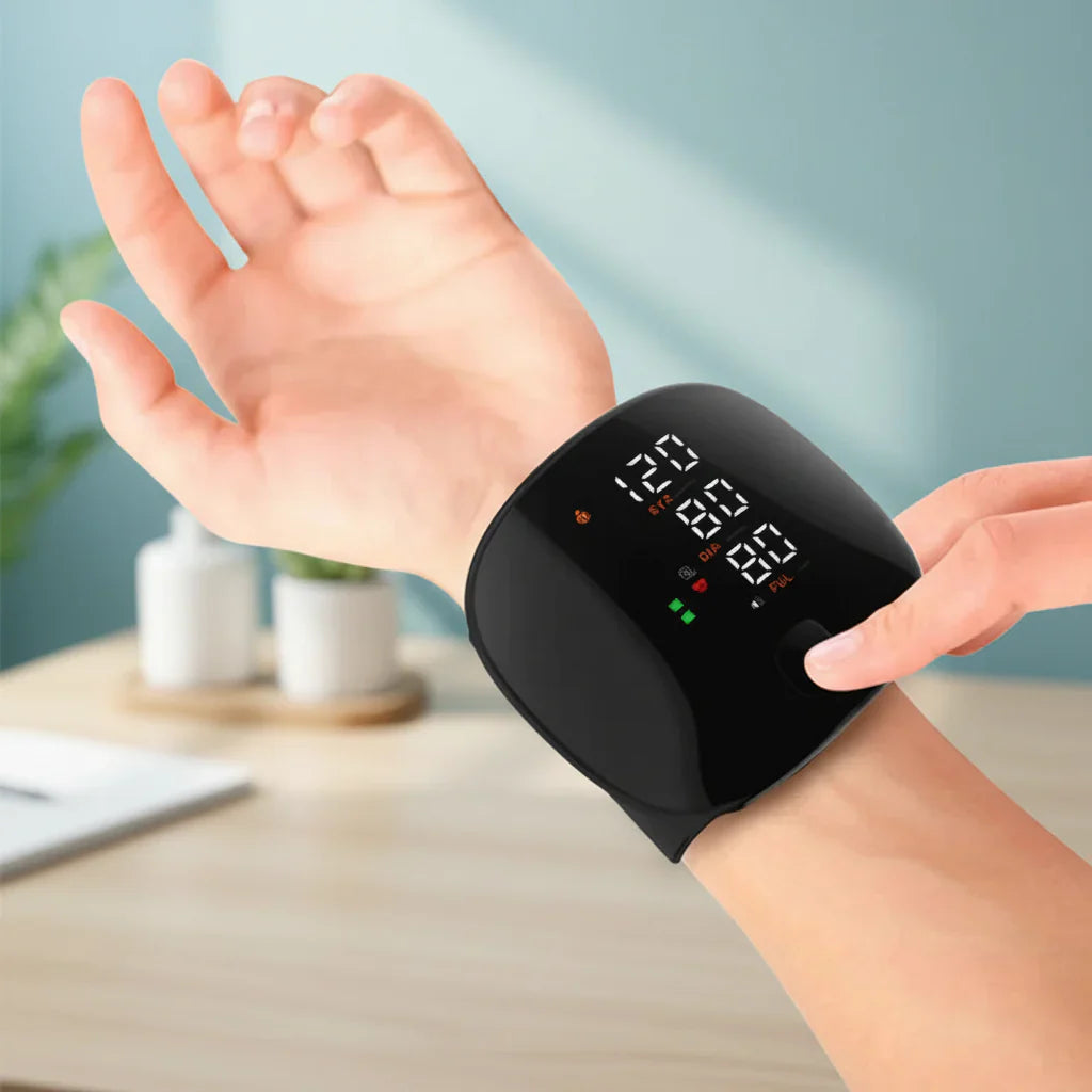 Automatic Digital Wrist Blood Pressure Tracker for Home Use