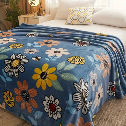 Vintage Blossom Cozy Throw Blanket