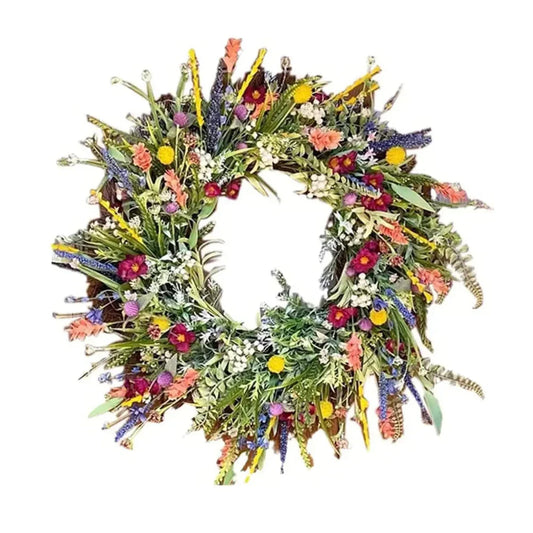 Decorative Home Accent Wreath for Door – Artificial Floral Design
