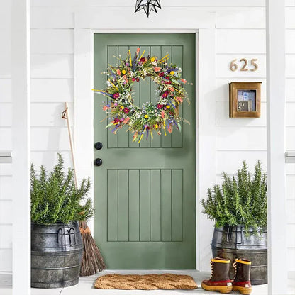Decorative Home Accent Wreath for Door – Artificial Floral Design