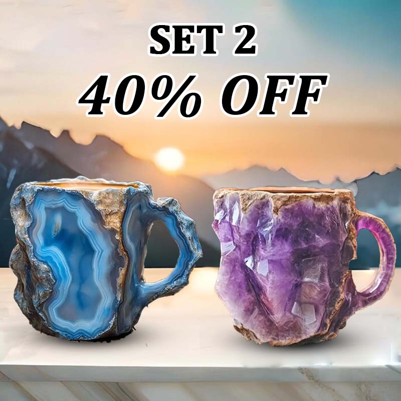 Elegant Mineral Crystal Coffee Mugs for a Unique Brewing Experience