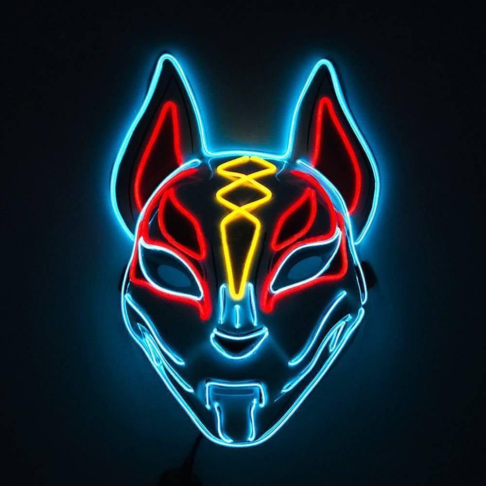 Illuminated Fox Mask - Enhanced LED Costume Accessory