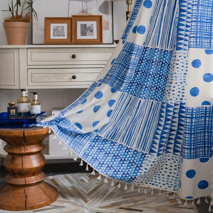 Vivid Geometric Dot Design Blackout Drapes