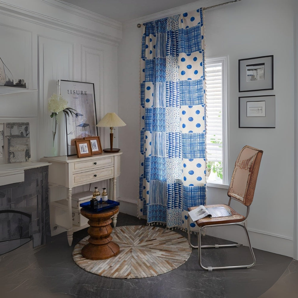 Vivid Geometric Dot Design Blackout Drapes