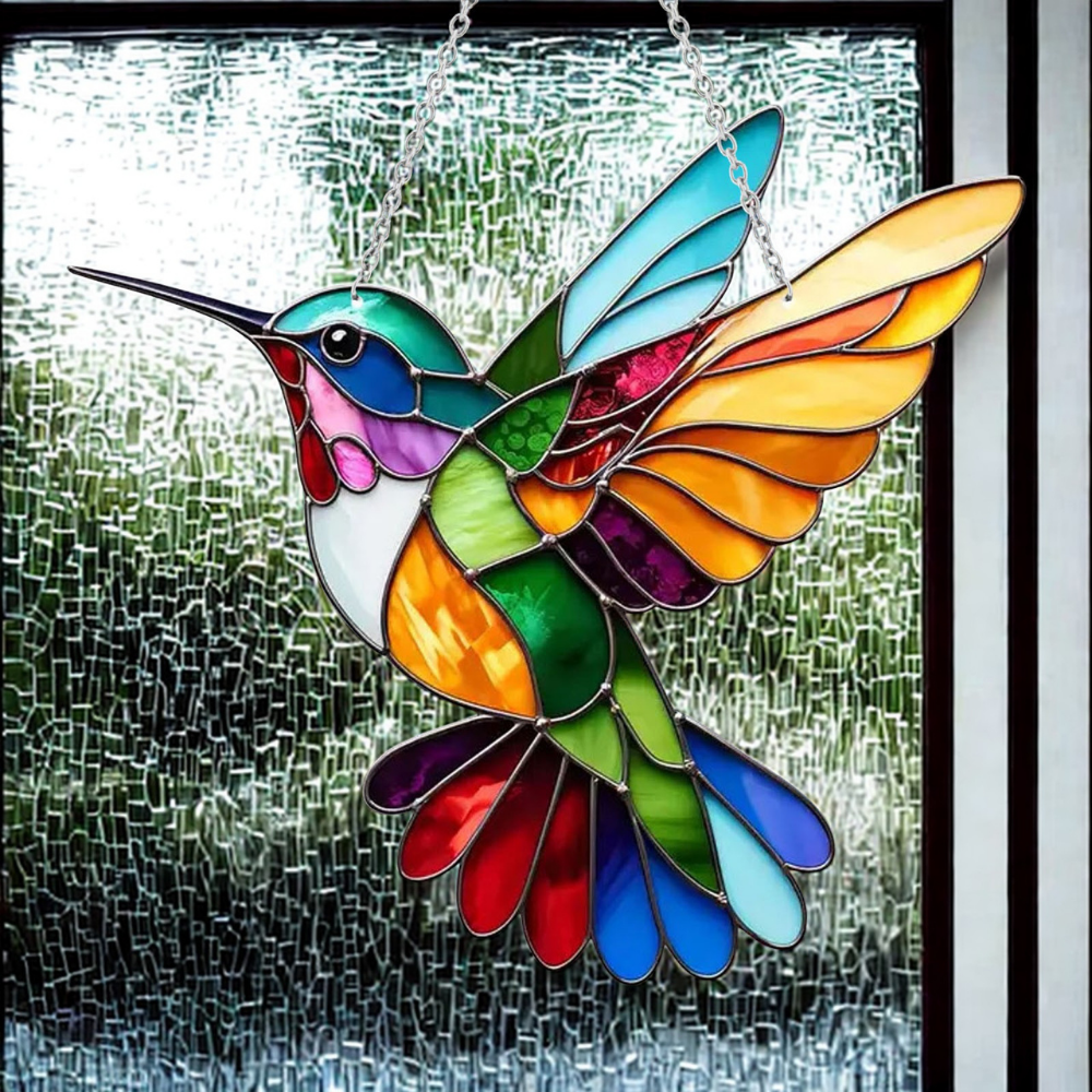Radiant Feathered Friend Window Hanging Ornament