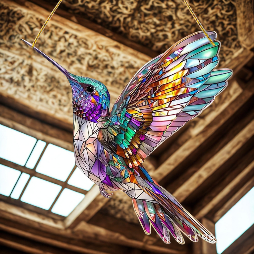 Radiant Feathered Friend Window Hanging Ornament