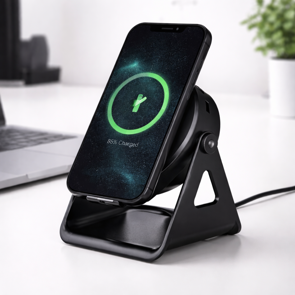 Smart Bluetooth Speaker Stand with Wireless Charging