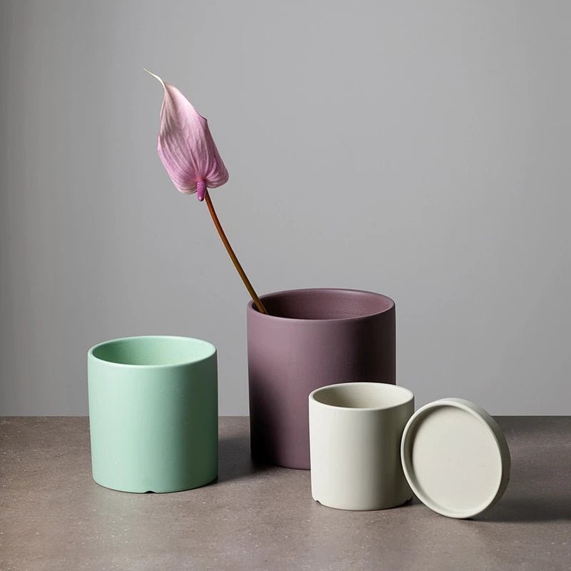 Elegant Ceramic Planter with Draining Tray for Healthy Roots