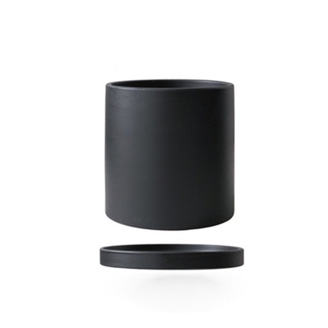 Elegant Ceramic Planter with Draining Tray for Healthy Roots