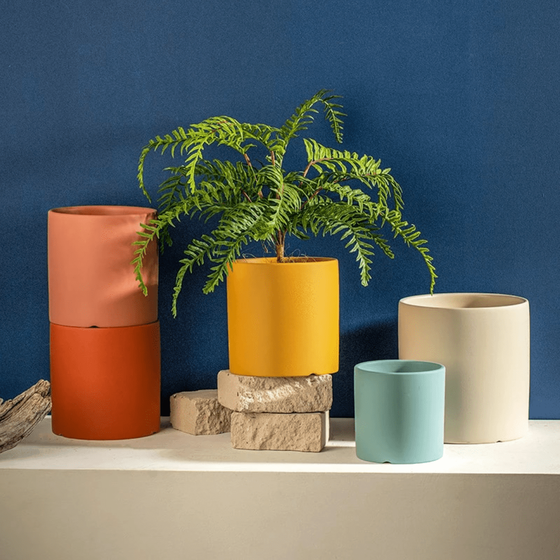 Elegant Ceramic Planter with Draining Tray for Healthy Roots
