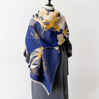 Chic Blossom Reversible Floral Wrap
