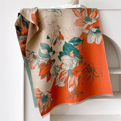 Chic Blossom Reversible Floral Wrap