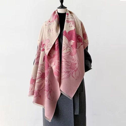 Chic Blossom Reversible Floral Wrap