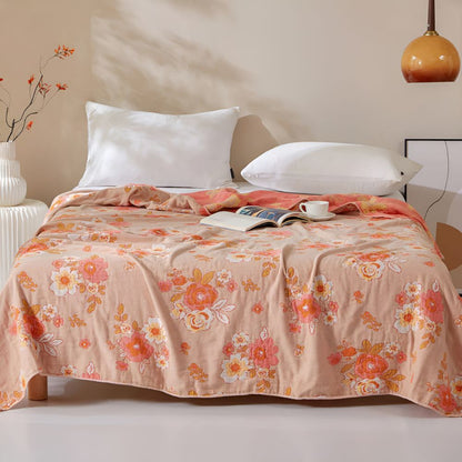 Charming Floral Cotton Throw for Ultimate Comfort