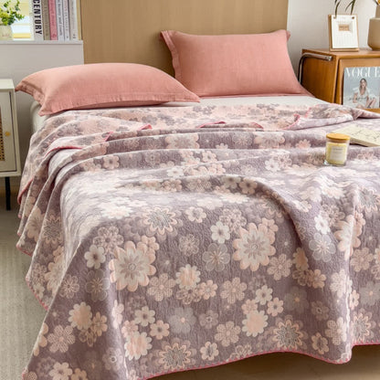 Serenity Blossom Cotton Throw Blanket