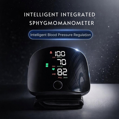 Smart Wrist Blood Pressure Tracker | Touchscreen & Voice Enabled
