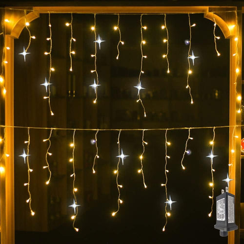 Christmas LED Curtain Lights – 4m Indoor and Outdoor Garland