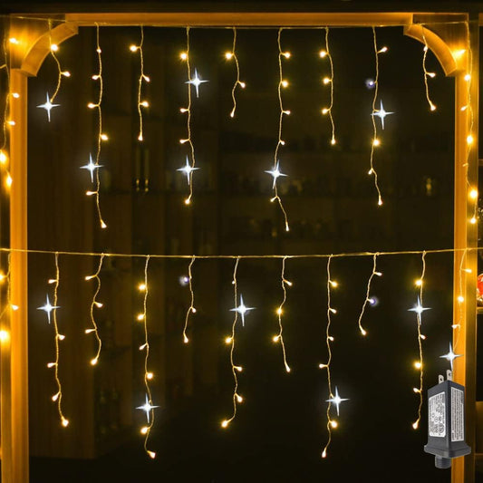 Christmas LED Curtain Lights – 4m Indoor and Outdoor Garland