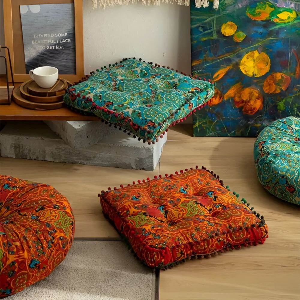 Artisan-Designed Floor Cushion for Ultimate Comfort