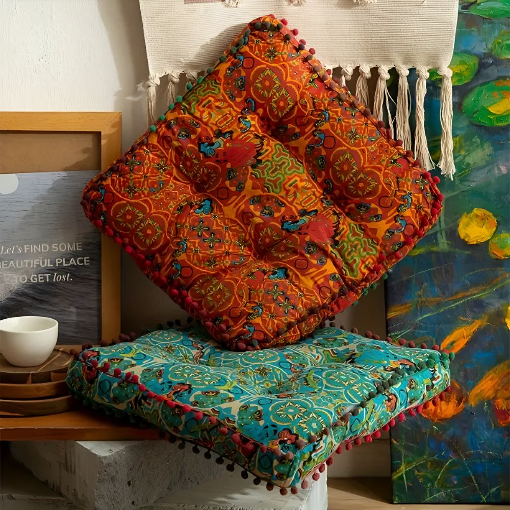 Artisan-Designed Floor Cushion for Ultimate Comfort