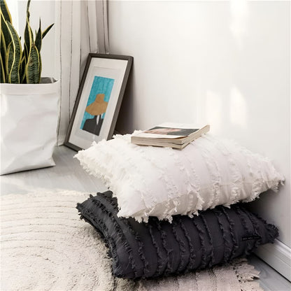Chic Fringe Throw Pillow Cover for Stylish Interiors