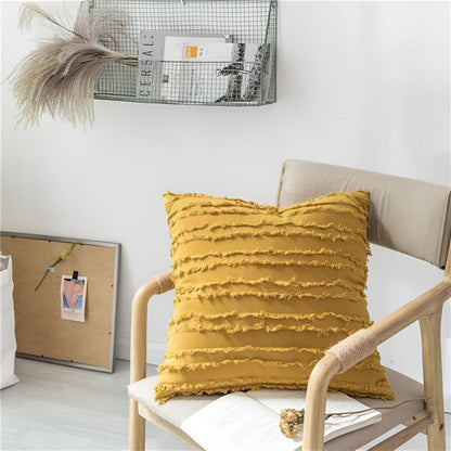 Chic Fringe Throw Pillow Cover for Stylish Interiors