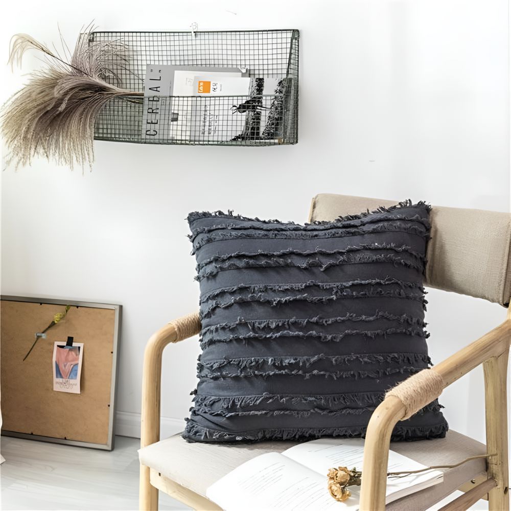 Chic Fringe Throw Pillow Cover for Stylish Interiors