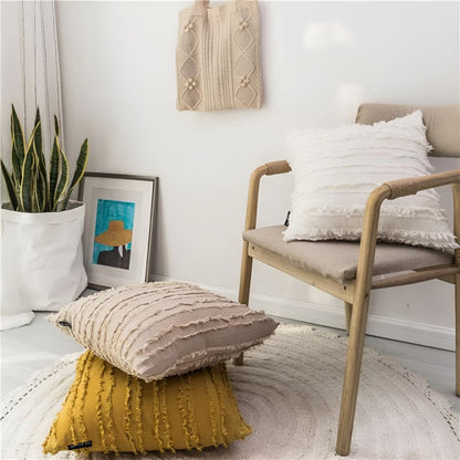 Chic Fringe Throw Pillow Cover for Stylish Interiors
