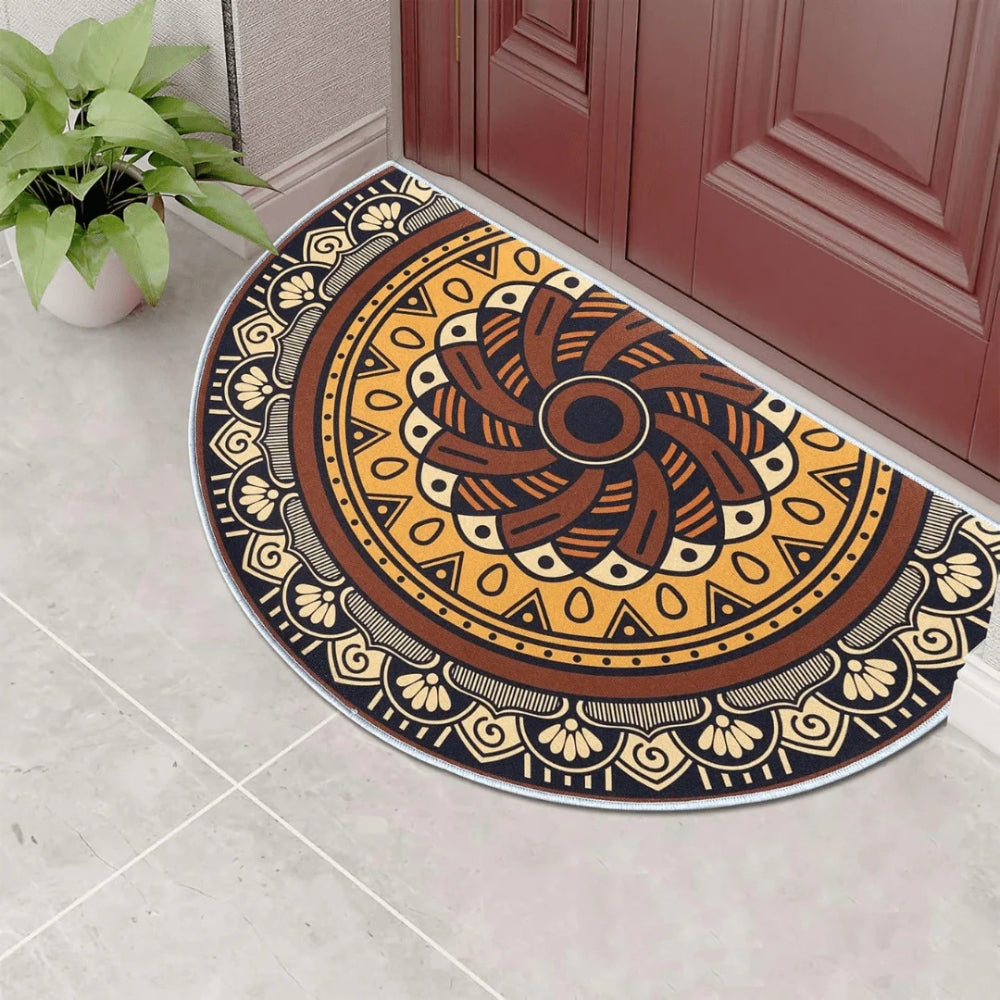 Vibrant Half-Moon Mandala Area Rug