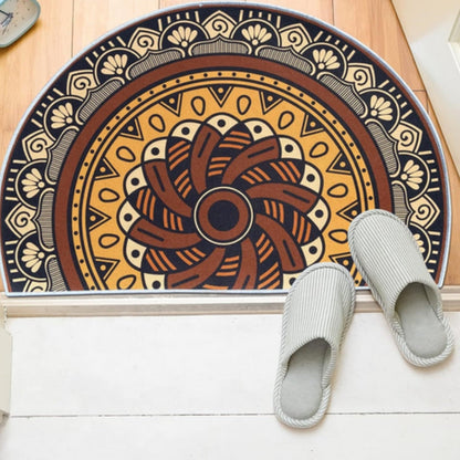 Vibrant Half-Moon Mandala Area Rug
