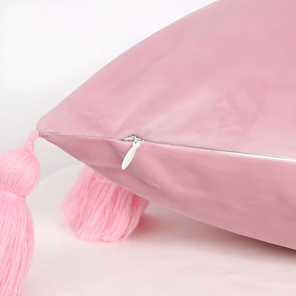 Chic Velvet Tassel Cushion Cover for Stylish Interiors