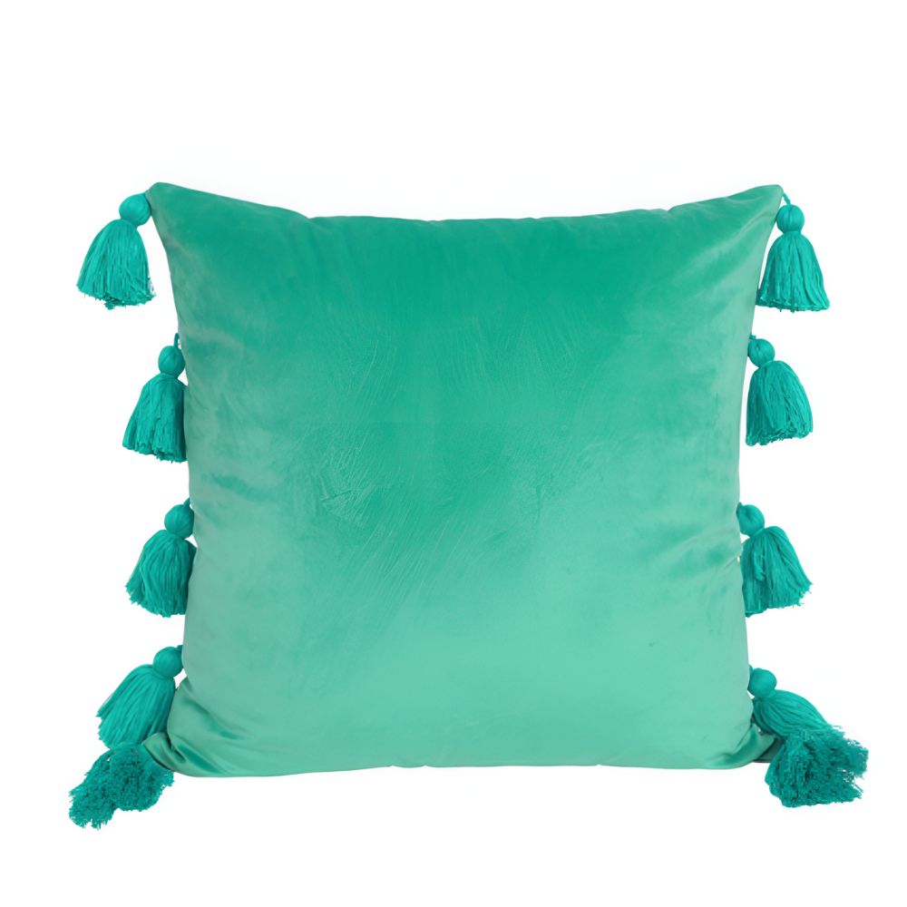 Chic Velvet Tassel Cushion Cover for Stylish Interiors