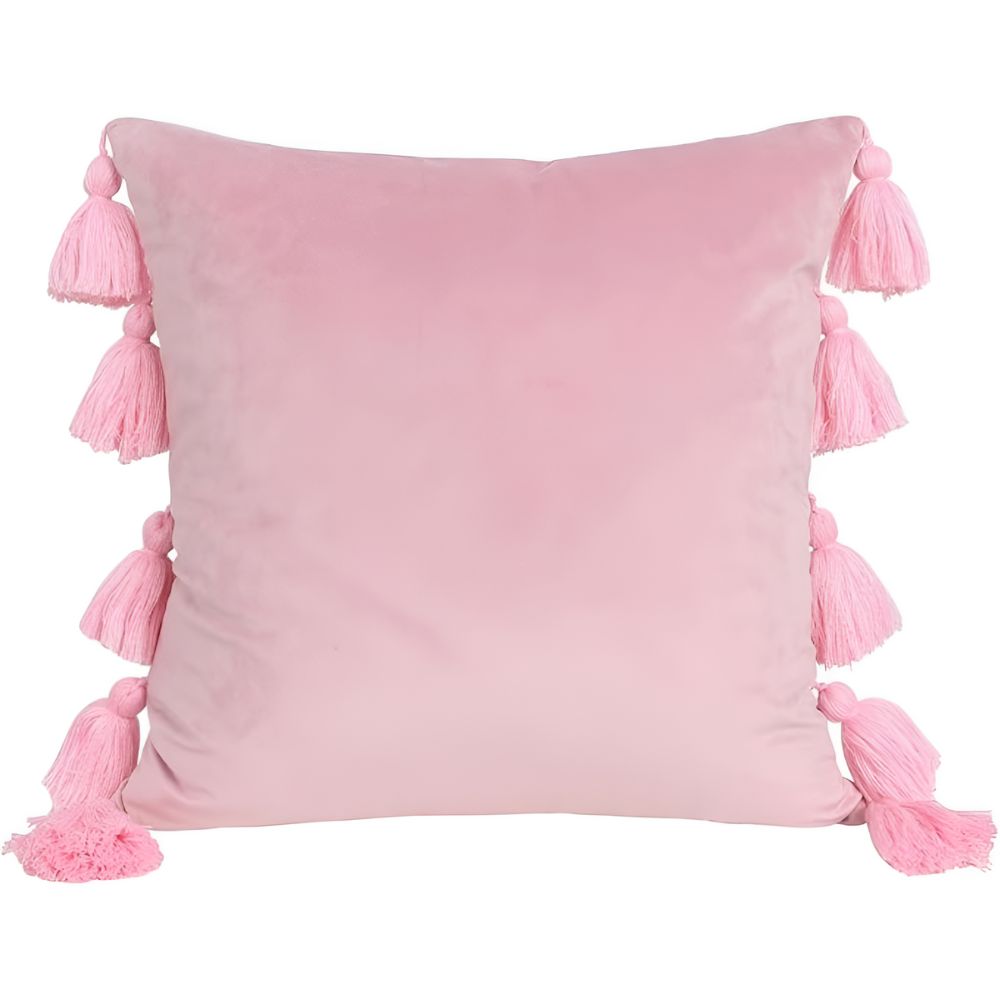 Chic Velvet Tassel Cushion Cover for Stylish Interiors