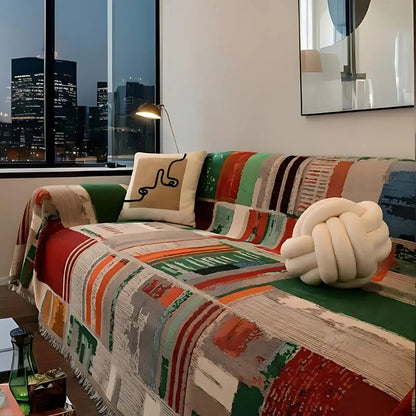 Chic Geometric Sofa Protector for Cozy Living Spaces