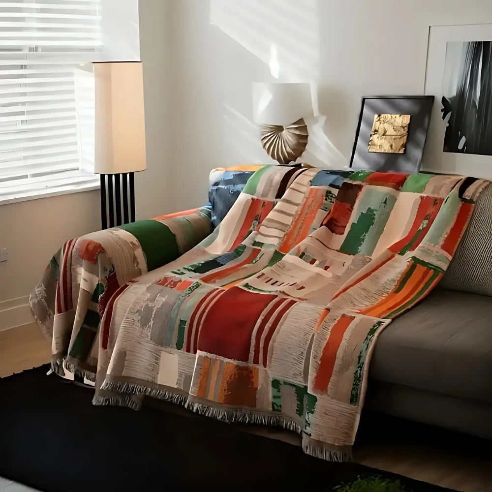 Chic Geometric Sofa Protector for Cozy Living Spaces