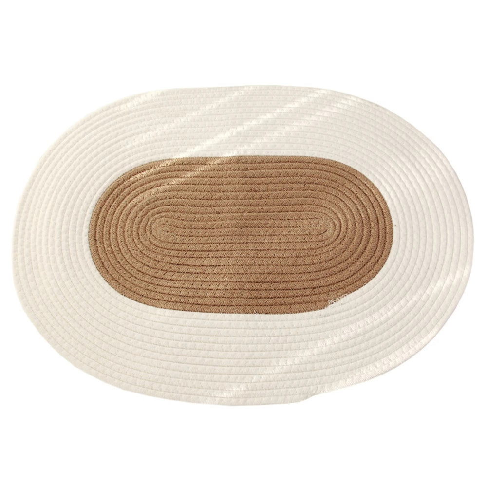 Natural Woven Oval Rug for Cozy Interiors