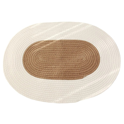 Natural Woven Oval Rug for Cozy Interiors