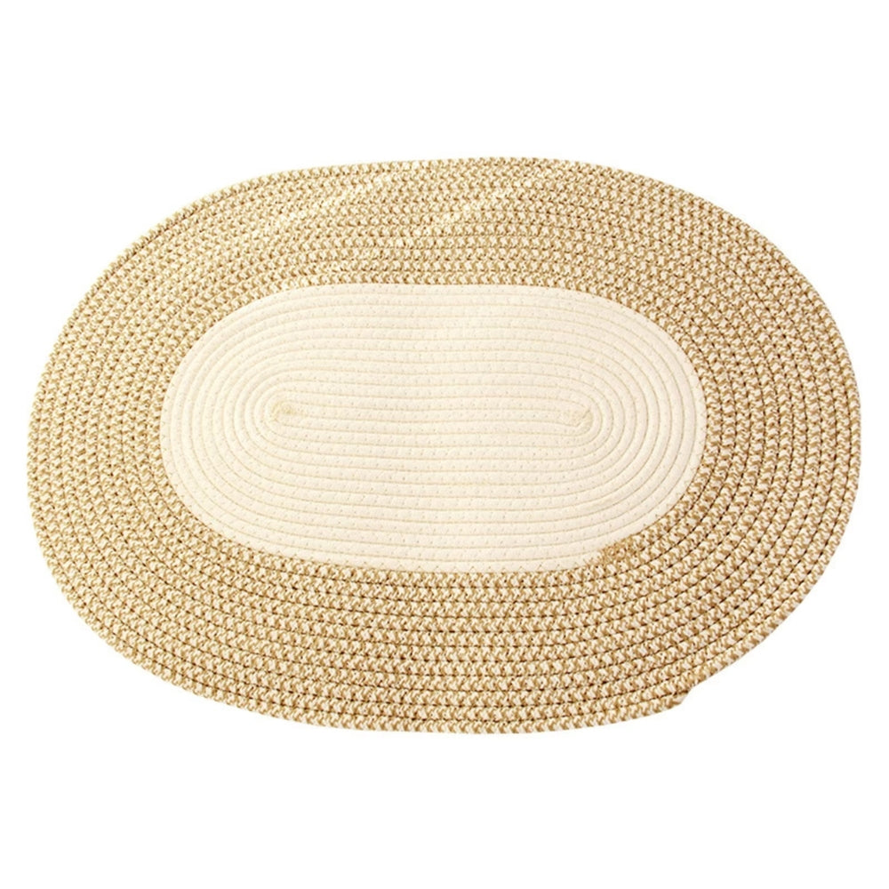 Natural Woven Oval Rug for Cozy Interiors