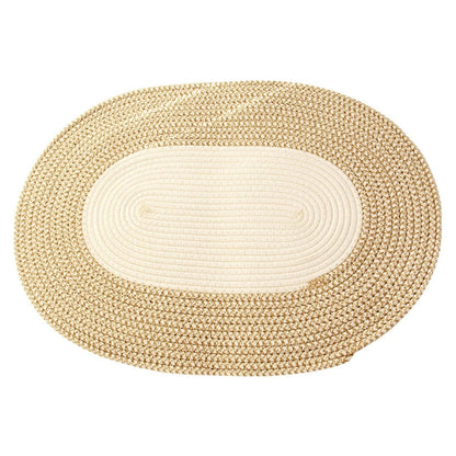 Natural Woven Oval Rug for Cozy Interiors