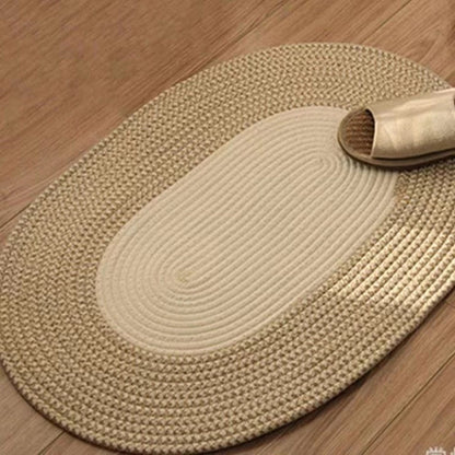 Natural Woven Oval Rug for Cozy Interiors