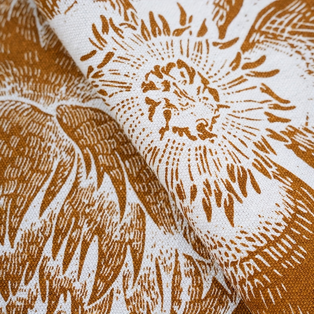 Chic Floral Table Cover with Tassel Accents