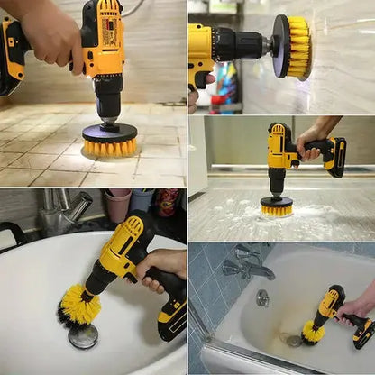 Drill-Powered Cleaning Brush Set for Effortless Shine