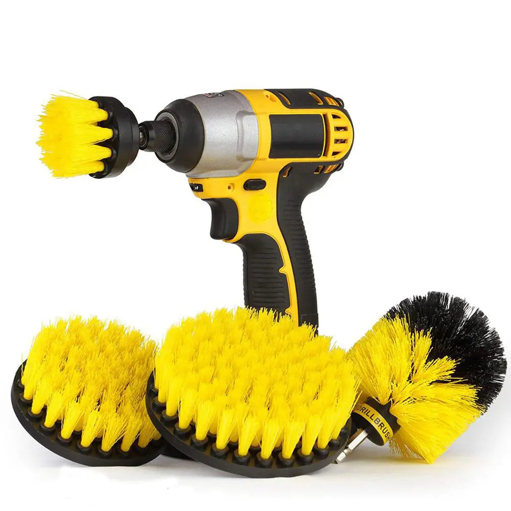 Drill-Powered Cleaning Brush Set for Effortless Shine