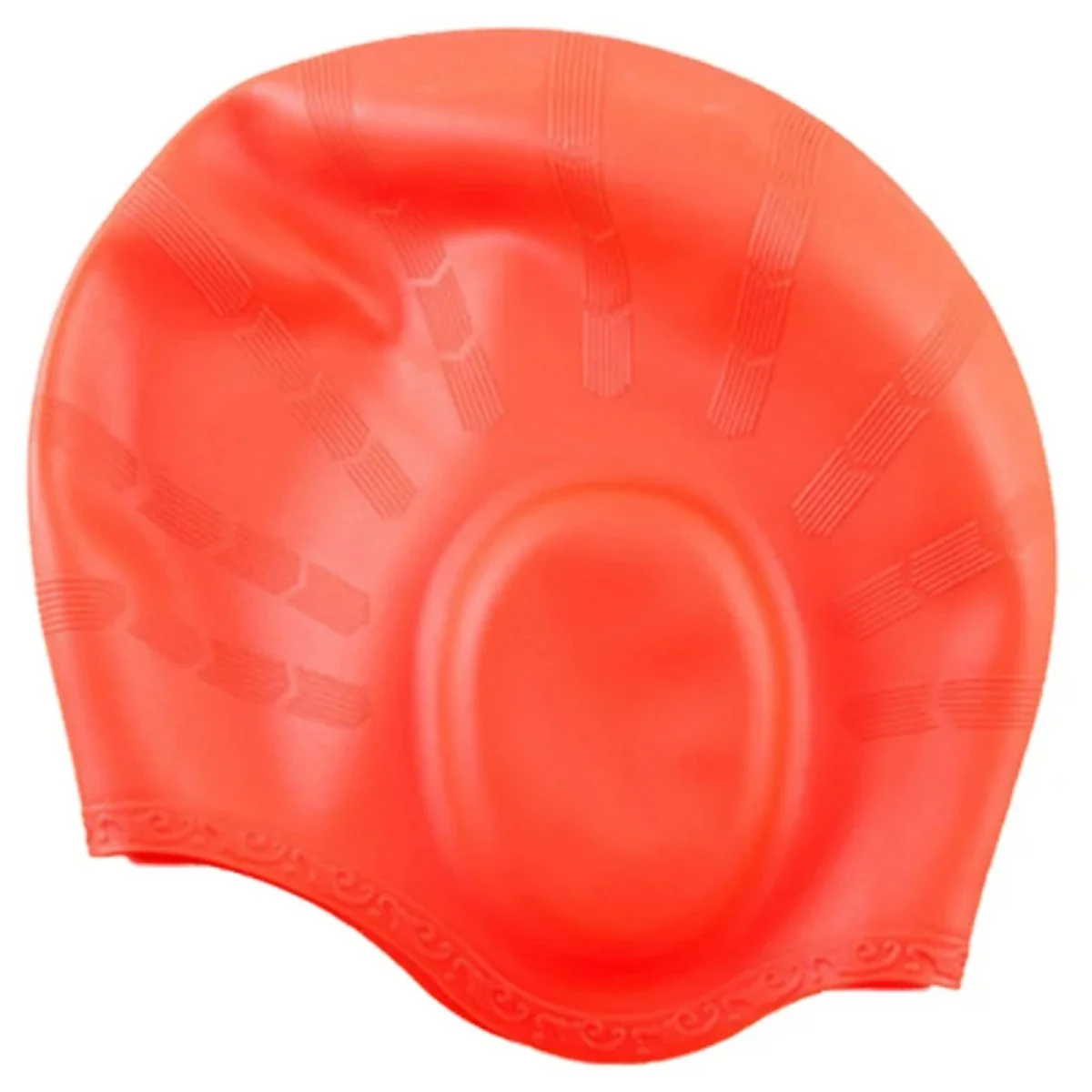 Shower Cap with Ear Covers – Waterproof Rubber Design