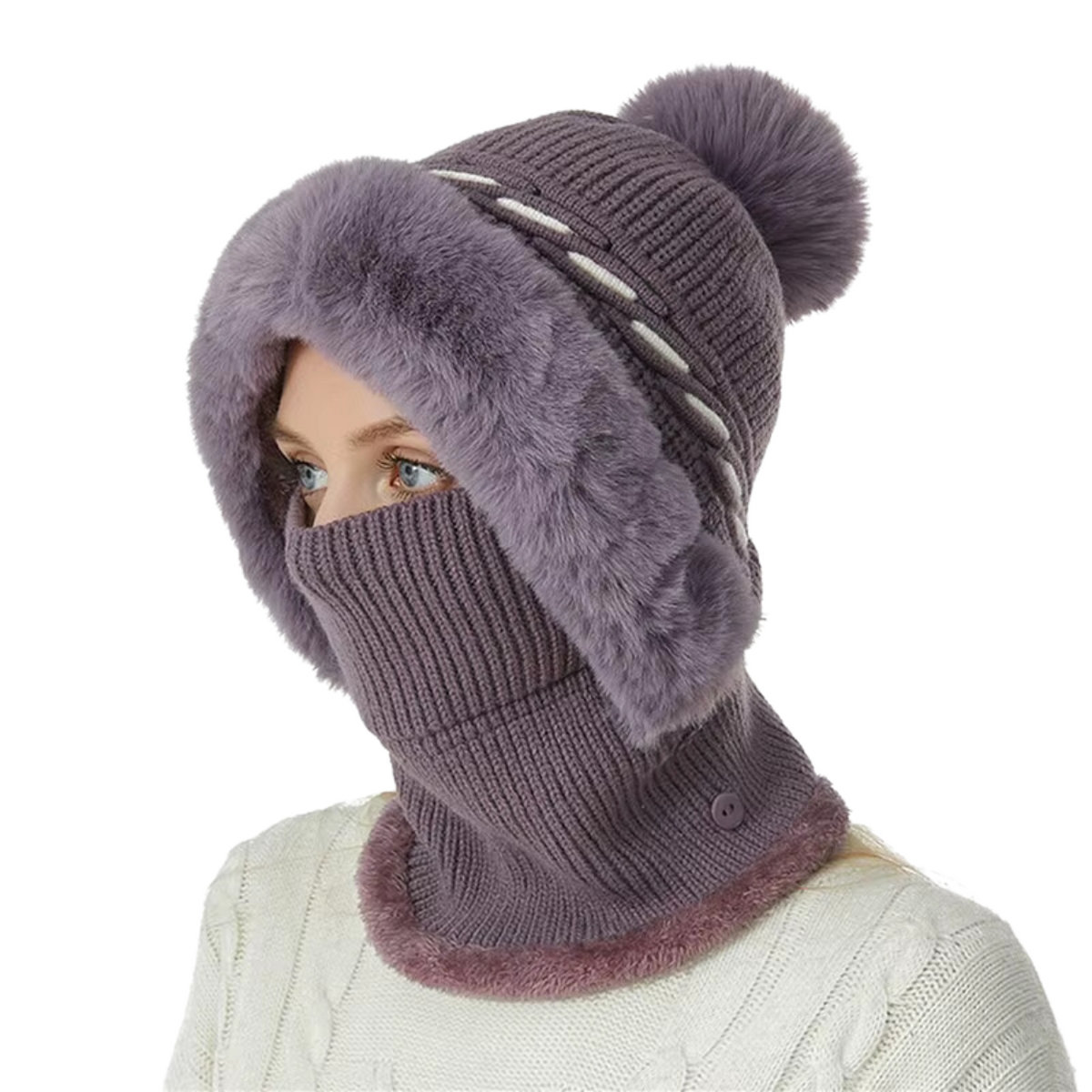 2-in-1 Fleece Scarf and Hat Set – Soft and Cozy Warmth