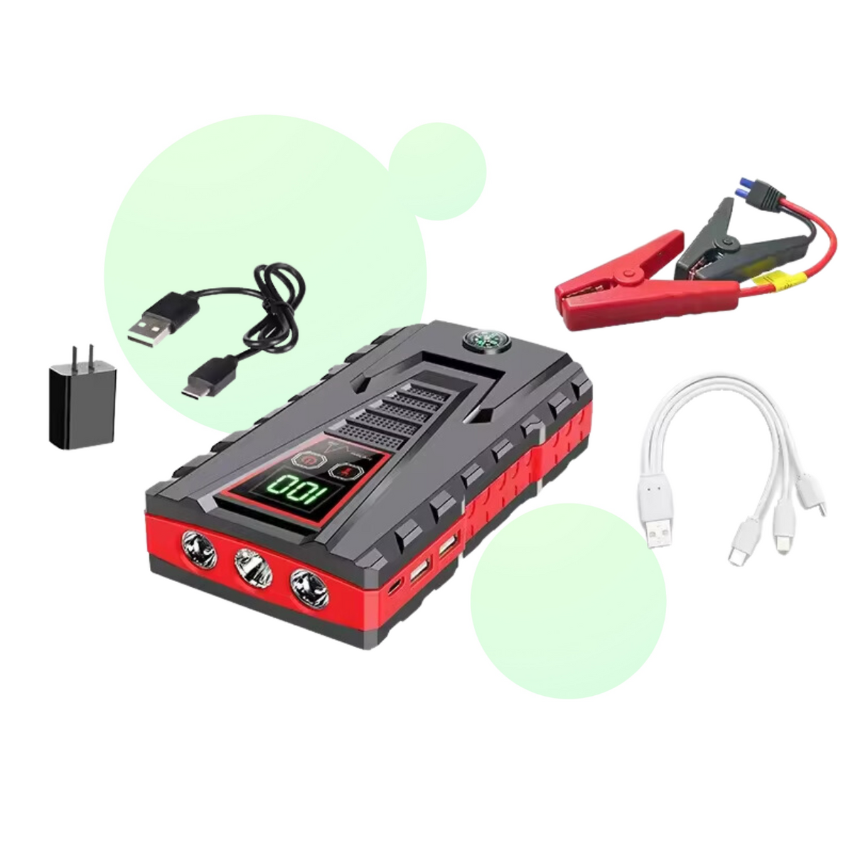 Compact Car Jump Starter with High Power Output