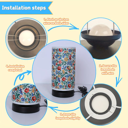 Charming Floral Fabric Table Lamp for Cozy Illumination